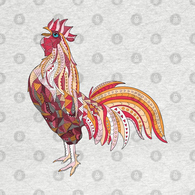 Ethnic Crowing Rooster by Tebscooler